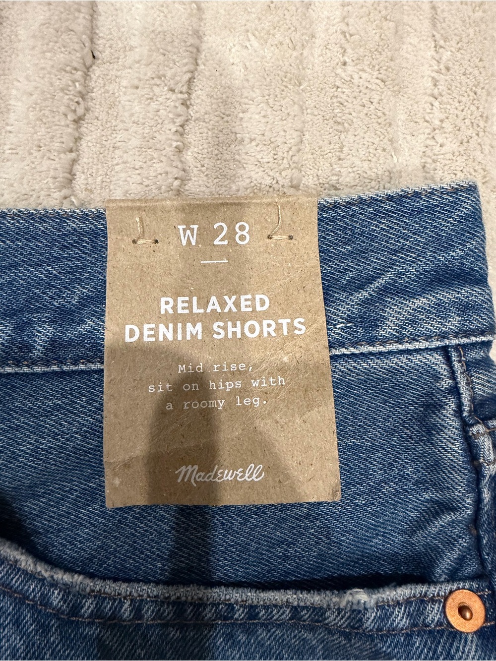 Madewell Relaxed Denim Shorts W28